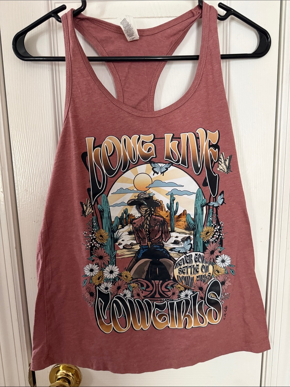 Bella Canvas Dusty Rose 'Long Live Cowgirls' Graphic Tank